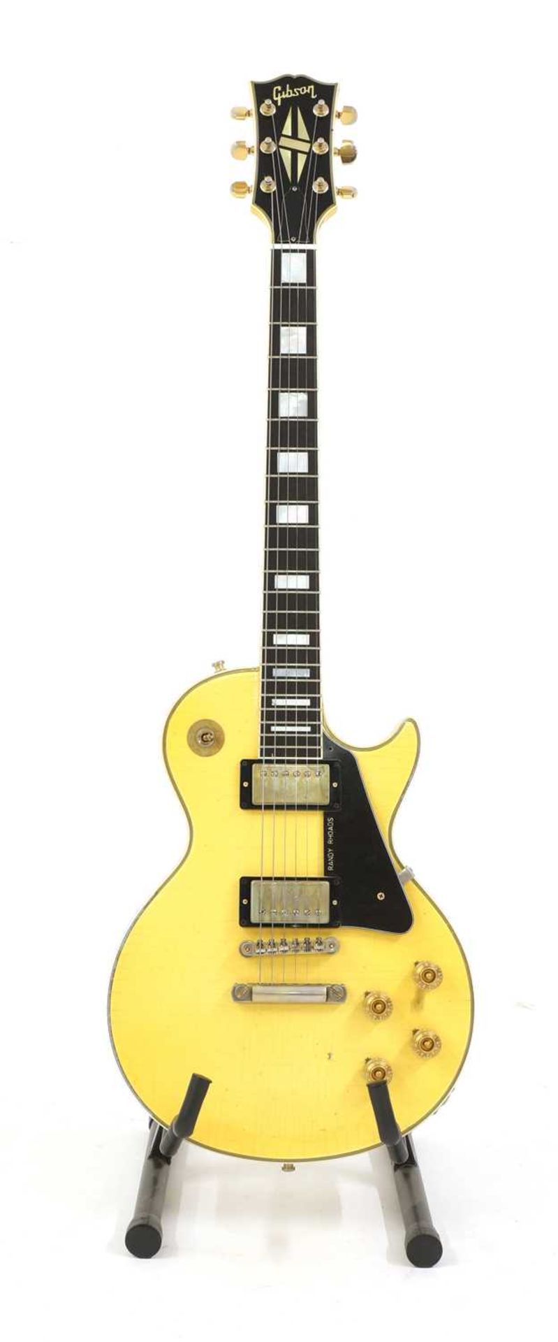 A 2010 Gibson Custom Shop Randy Rhodes '74 Les Paul Custom electric guitar,