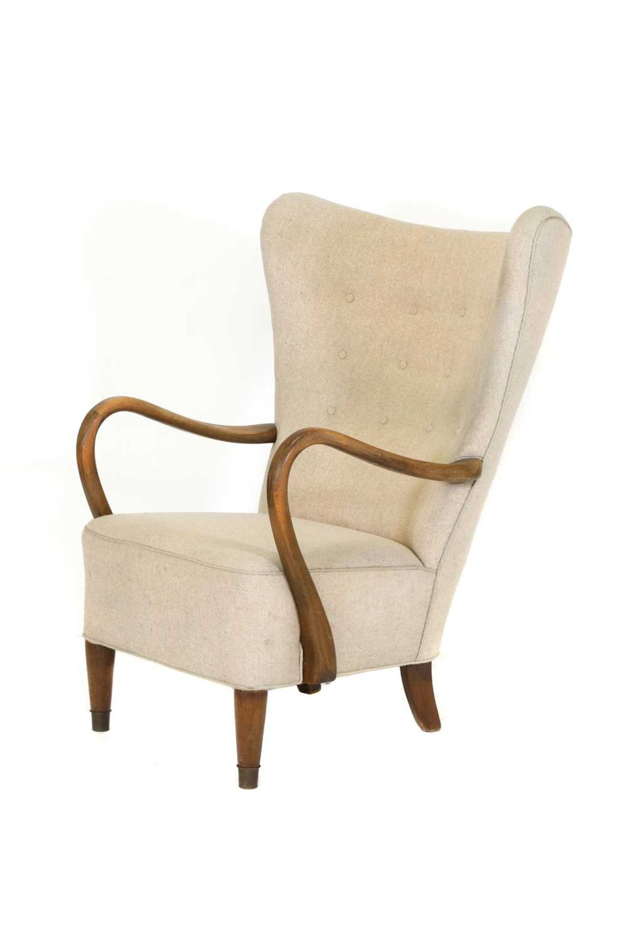 A Danish beech armchair,