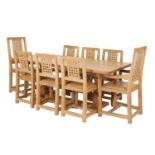 A Robert 'Mouseman' Thompson oak dining suite,