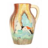 A Clarice Cliff 'Forest Glen' Lotus jug,