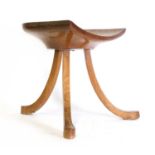 A Liberty & Co 'Thebes II' oak stool,