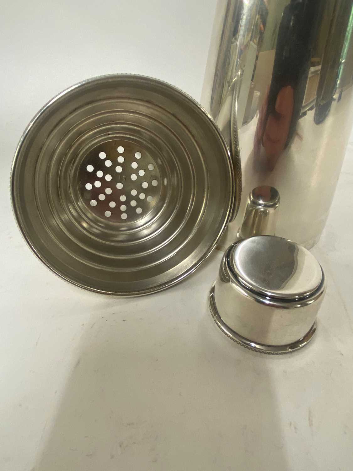 An Art Deco silver-plated cocktail shaker, - Image 5 of 8