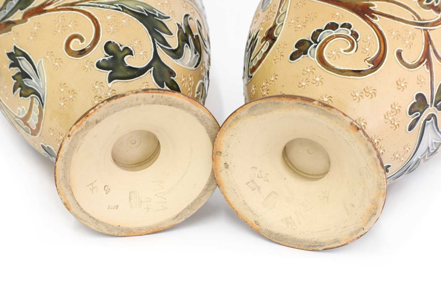 A pair of Doulton Lambeth stoneware vases, - Image 3 of 3