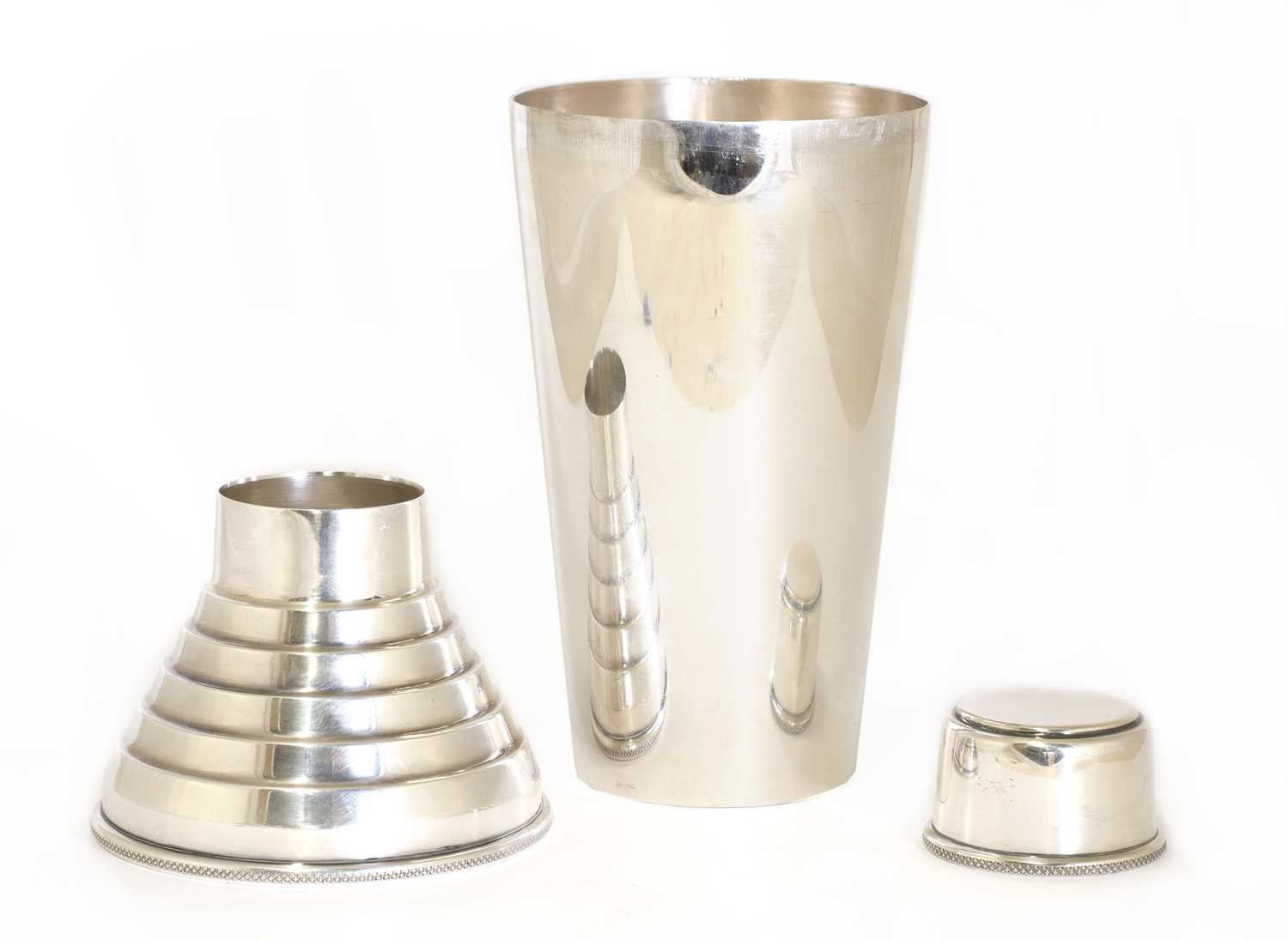 An Art Deco silver-plated cocktail shaker, - Image 2 of 8