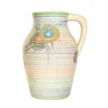 A Clarice Cliff 'Morning' Lotus jug,