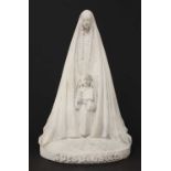 A French plaster sculpture of the Madonna and Child,