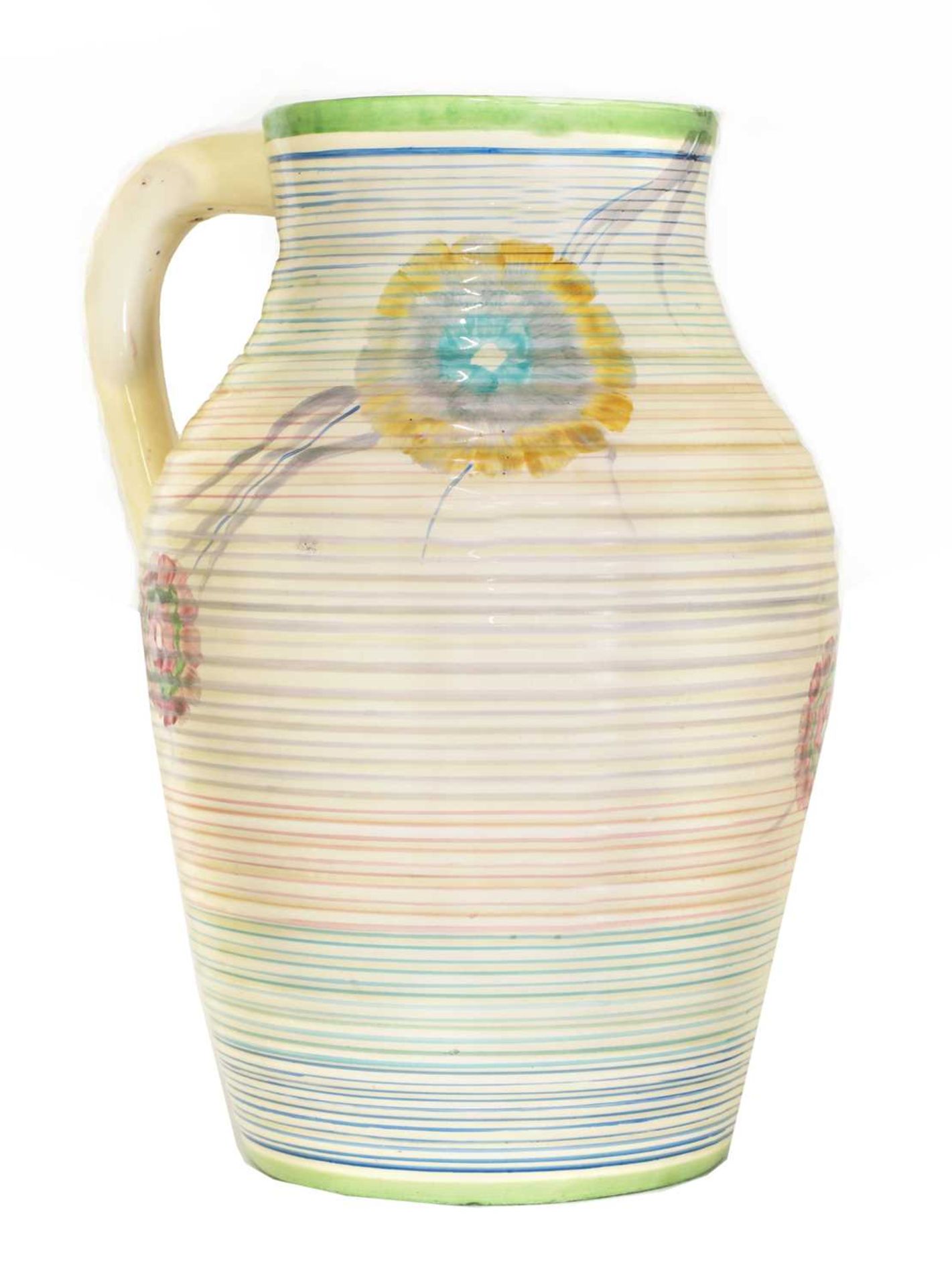 A Clarice Cliff 'Morning' Lotus jug, - Bild 2 aus 3