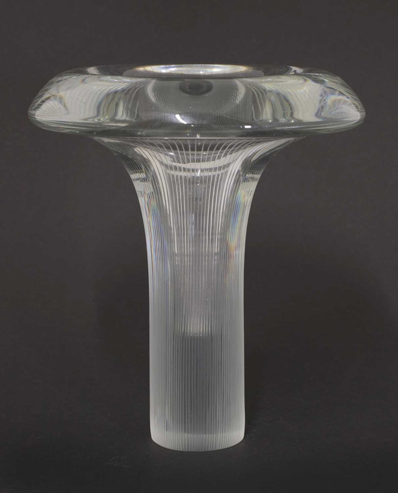 An Iittala glass 'Tatti' vase