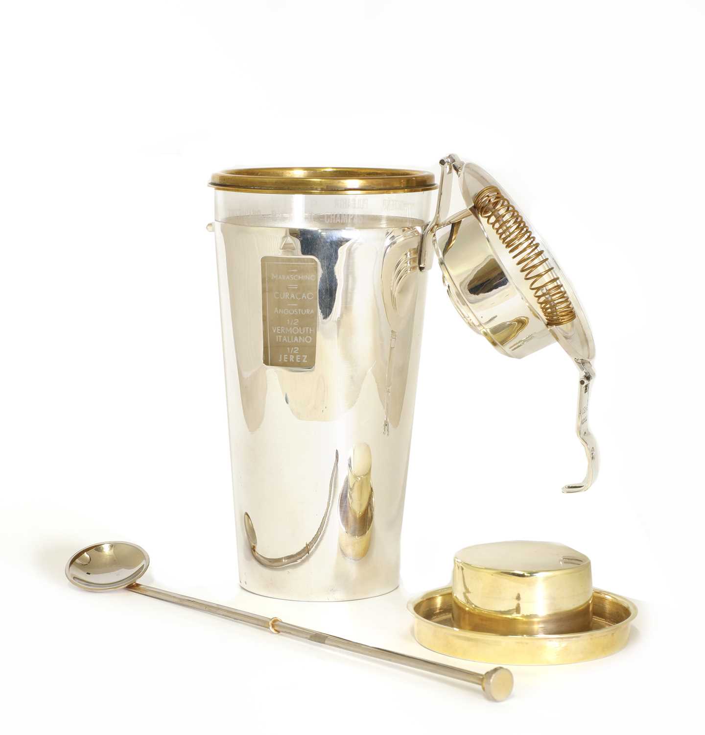 An Art Deco silver-plated 'The Barman' cocktail shaker, - Image 2 of 10