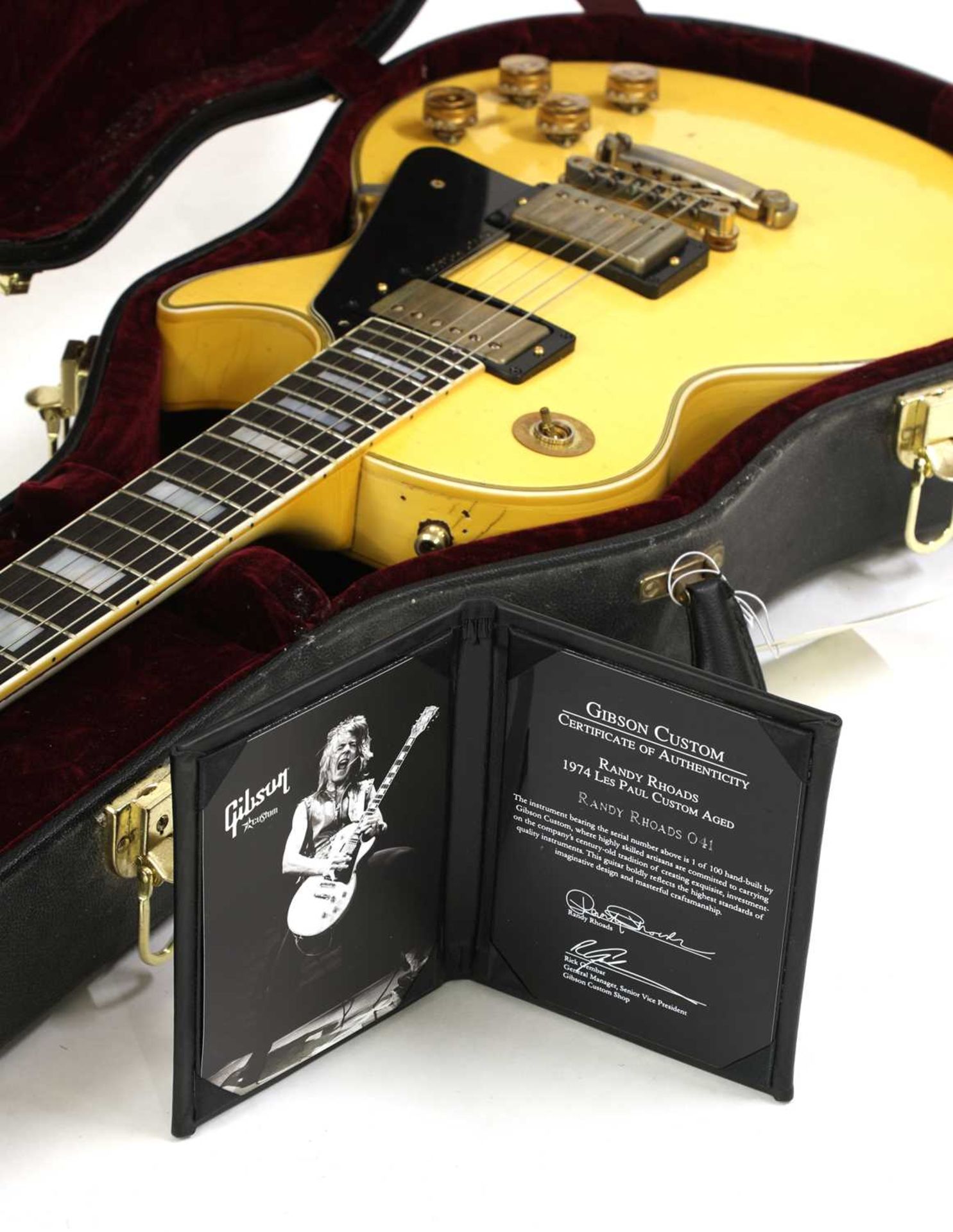 A 2010 Gibson Custom Shop Randy Rhodes '74 Les Paul Custom electric guitar, - Image 7 of 7
