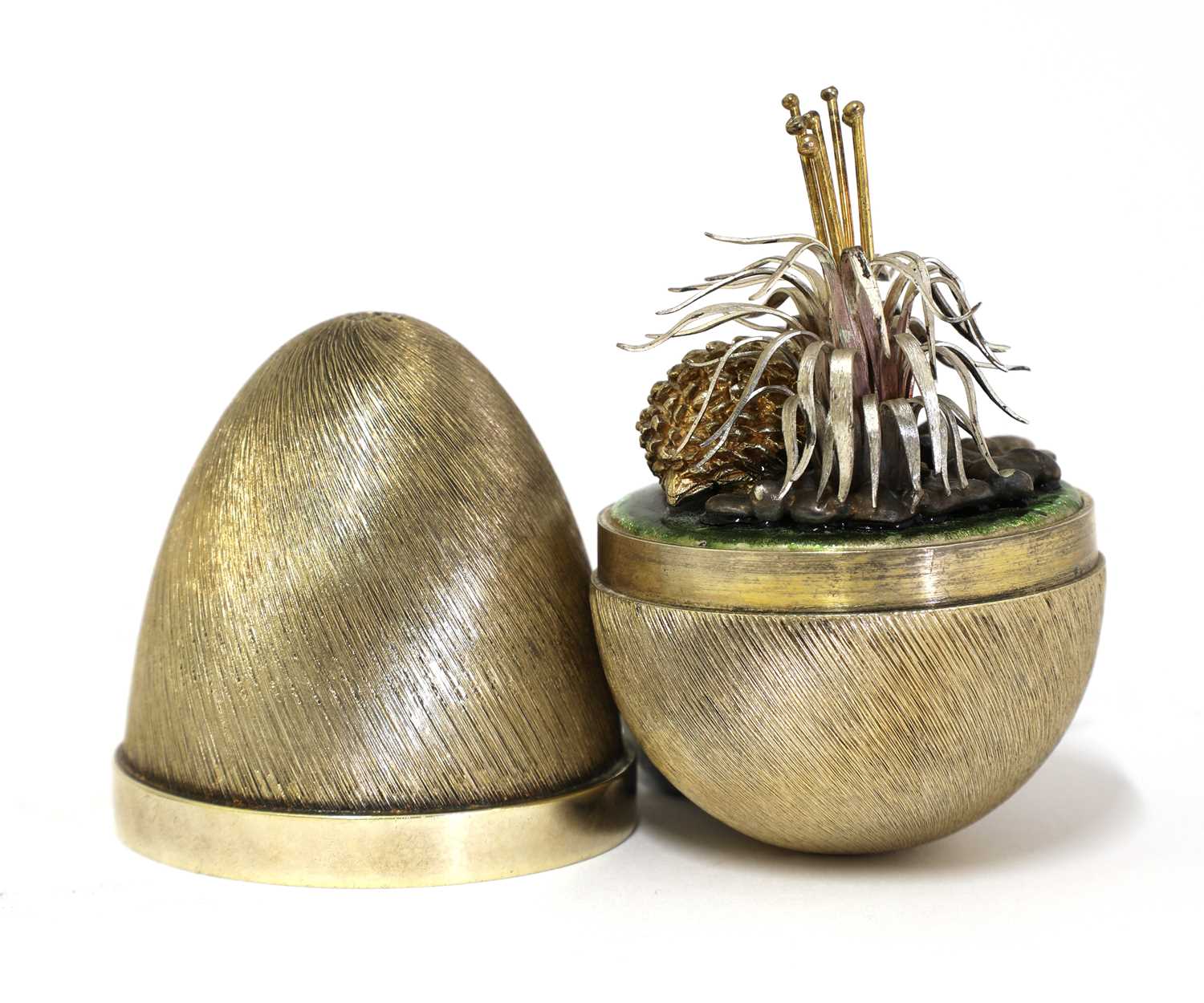 A silver-gilt and enamel 'Surprise' egg, - Image 3 of 5