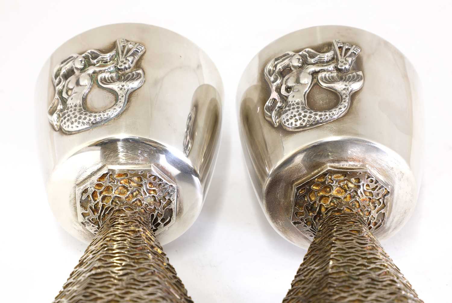 A pair of silver-gilt Ely Cathedral commemorative goblets, - Image 3 of 5