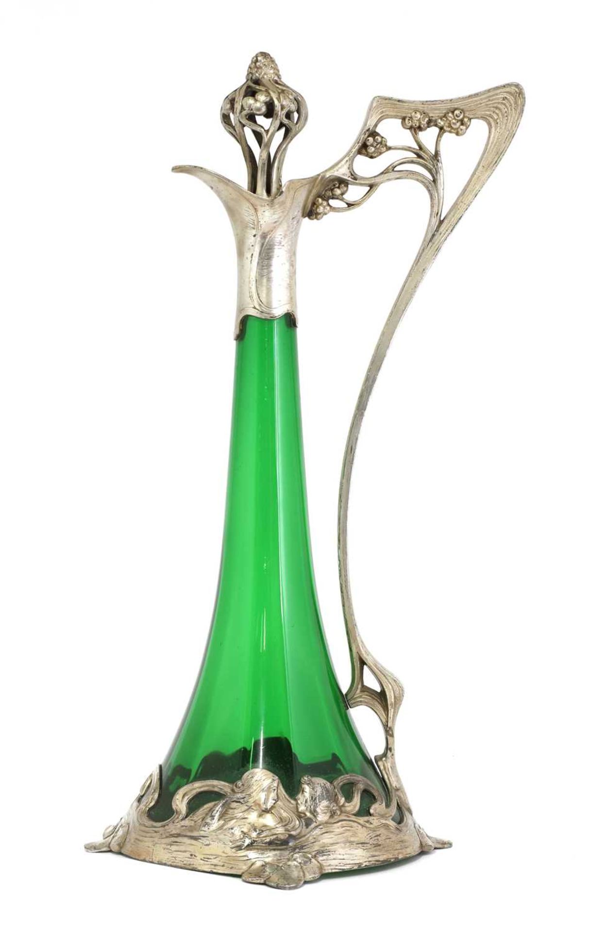 An Art Nouveau WMF claret jug and stopper,