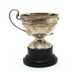 An Edwardian silver footed trophy