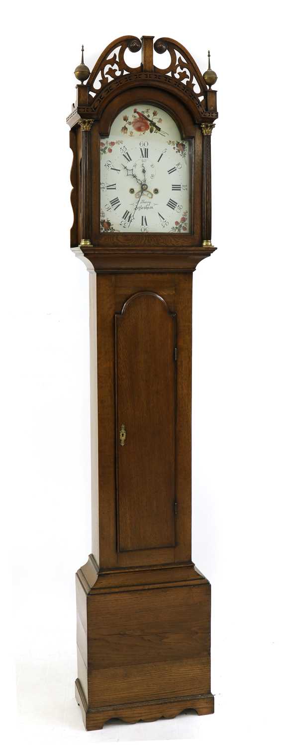 A George III oak longcase clock,