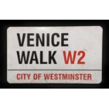 A City of Westminster enamel sign 'Venice Walk W2',