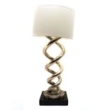 A tubular helix table lamp,