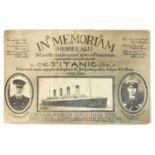 A Titanic 'In Memoriam' commemorative postcard,