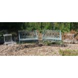 A pair of cast iron garden seats attributed to Val d'Osne,