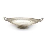 A German silver twin handled bowl