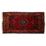 A tribal wool rug