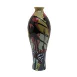 A Moorcroft pottery 'Swallows in Smoke' pattern vase,