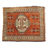 A tribal wool rug