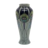 A Moorcroft pottery 'Peacock Parade' pattern trial vase,