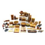 A large collection of Mauchline Ware items,