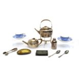 A leather cased picnic set