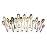 A collection of silver spoons