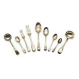 A part silver flatware service,