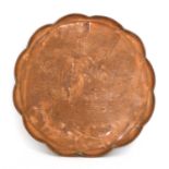 A Newlyn copper tray,