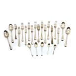 A part silver flatware service