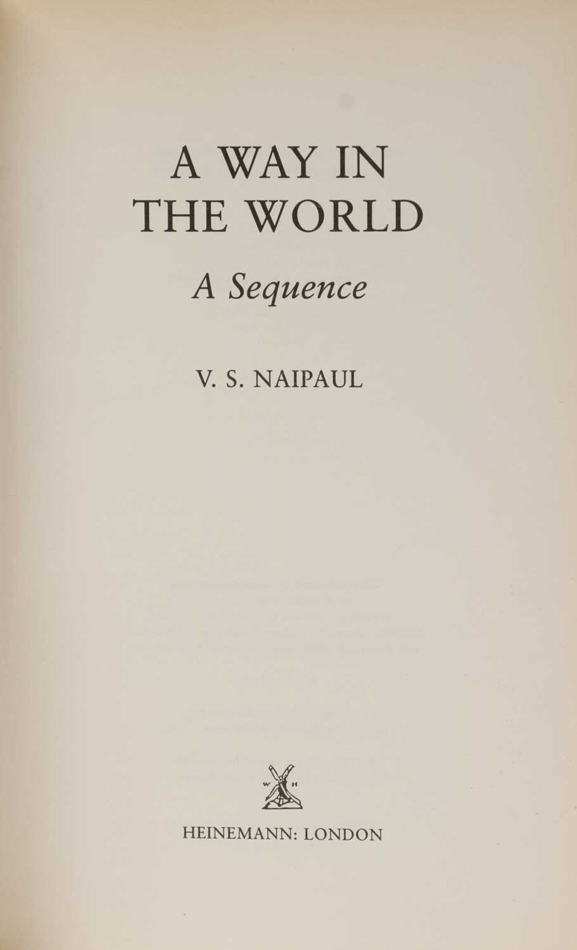 NAIPAUL, V S: - Image 8 of 9