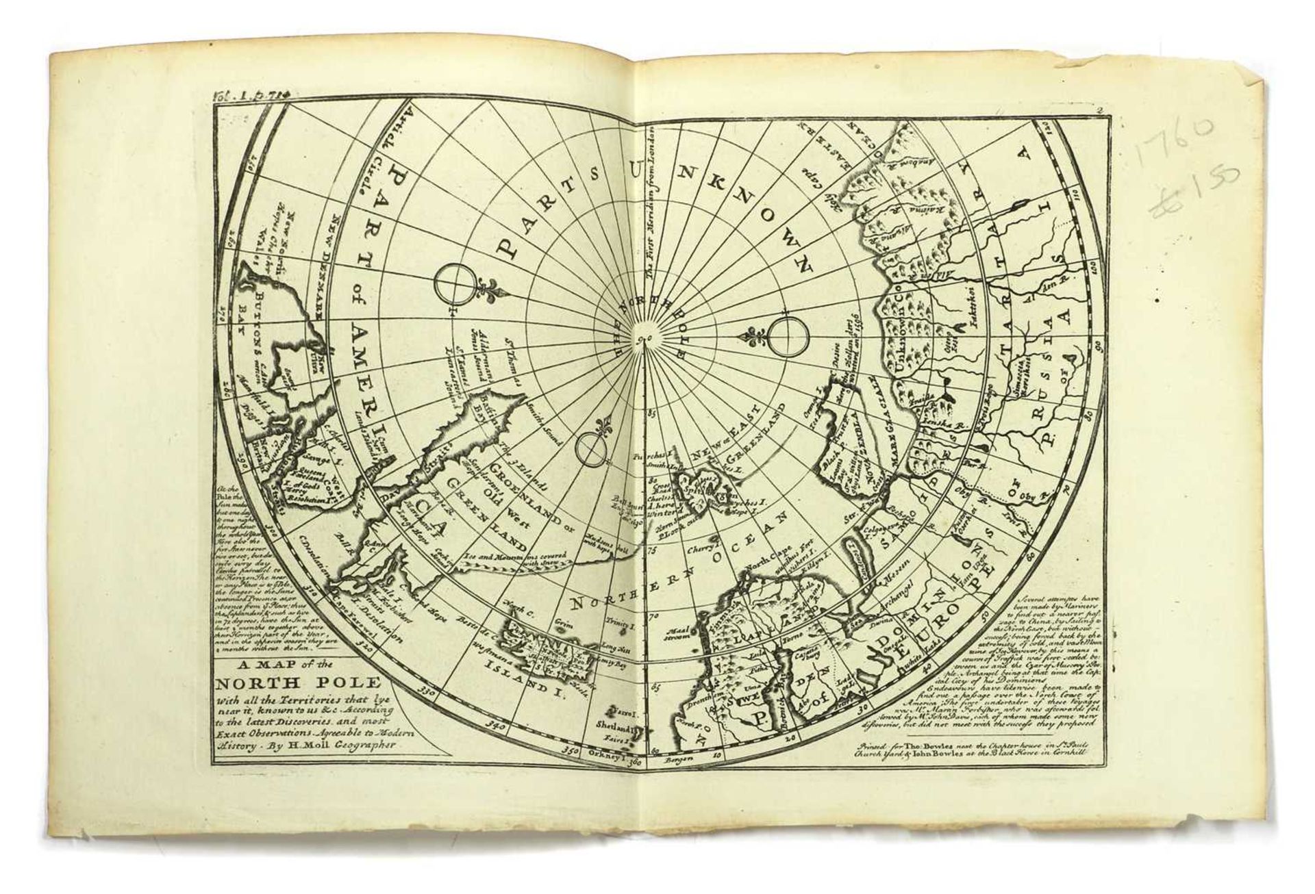 (Moll Herman): A map of the North Pole. - Bild 2 aus 2