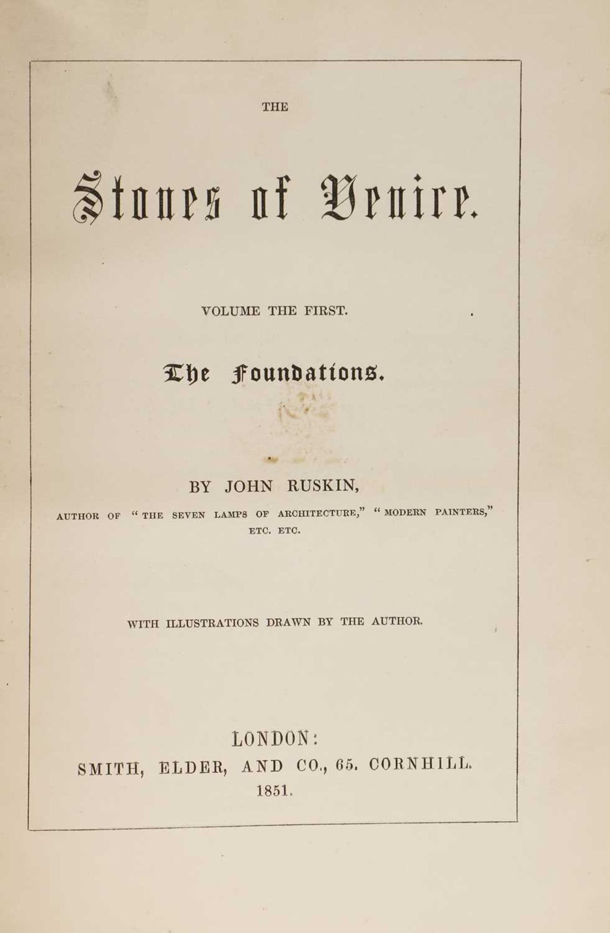 RUSKIN, John: THE STONES OF VENICE, in 3 vols. - Image 2 of 4