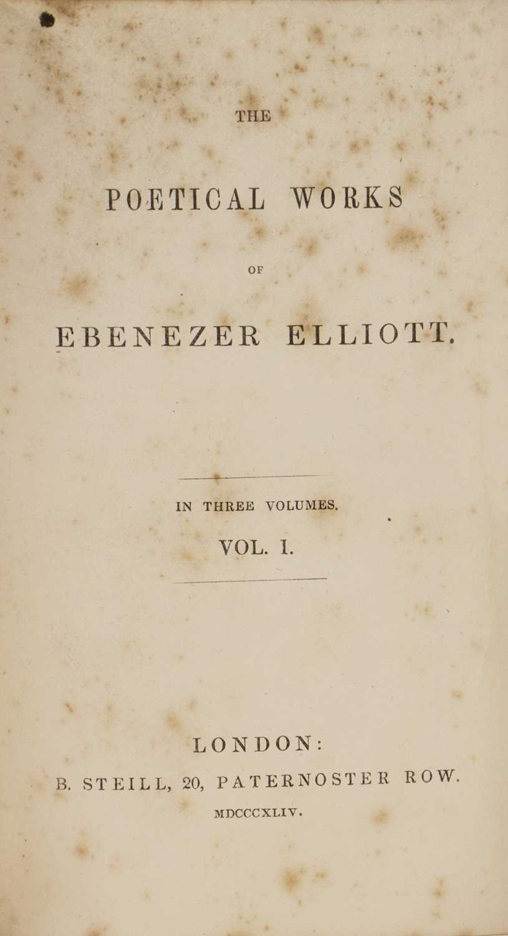 SIGNED: Ebenezer ELLIOTT, - Image 8 of 8