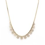 A 9ct yellow gold necklace,