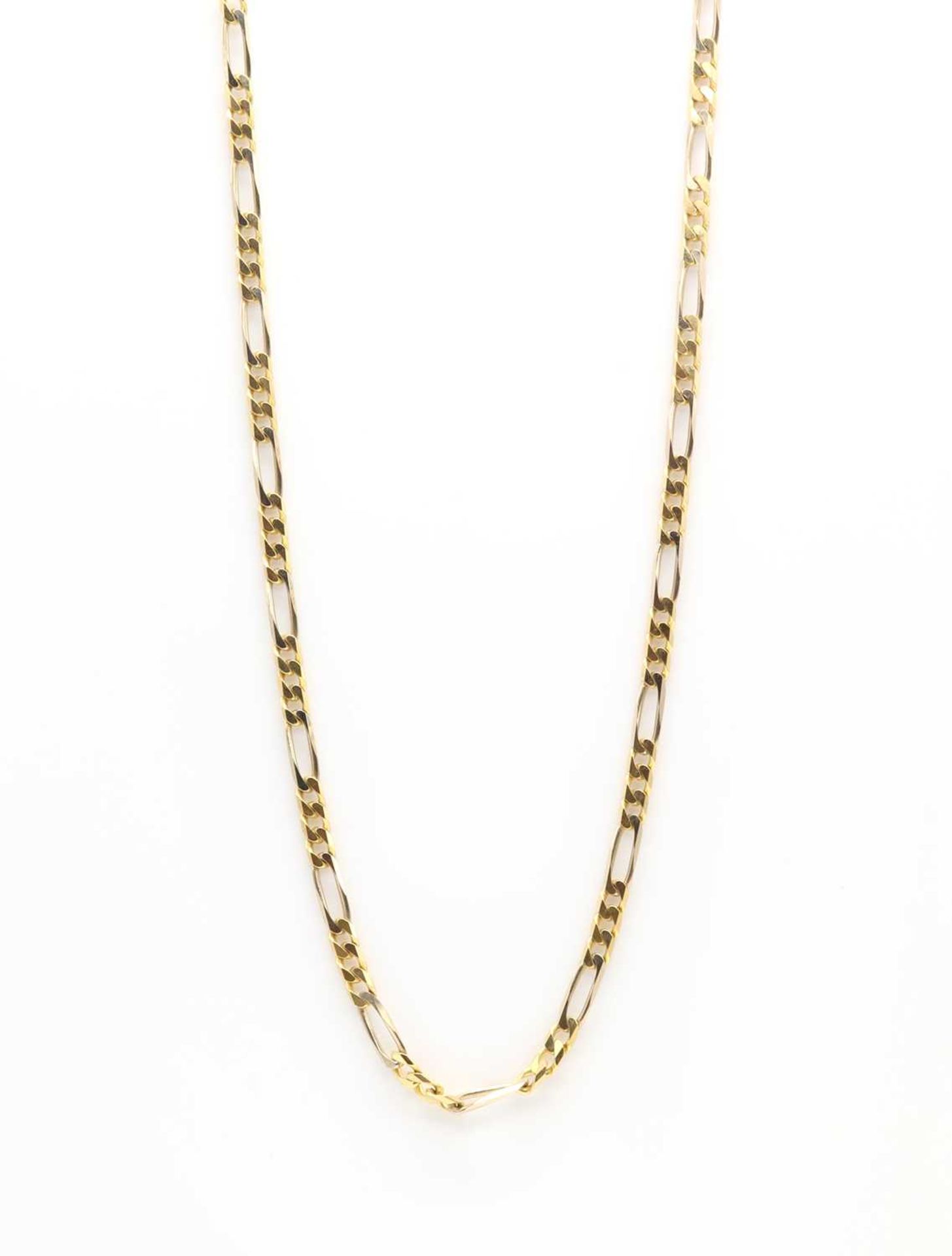 A gold figaro link chain,