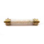 A Victorian opal and glass bar brooch,