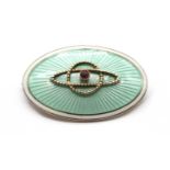 A Jugendstil silver enamel brooch, by Heinrich Levinger/Levinger & Bissinger,