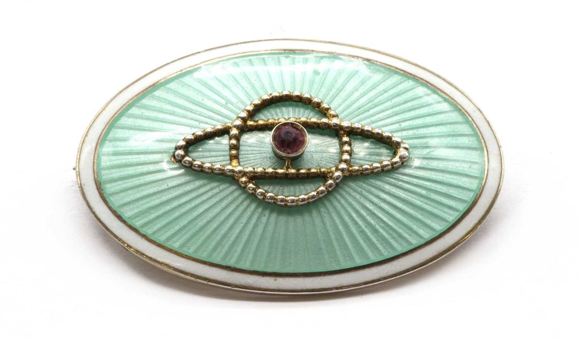 A Jugendstil silver enamel brooch, by Heinrich Levinger/Levinger & Bissinger,