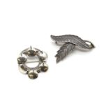 Two Norwegian silver brooches, by Aksel Holmsen,