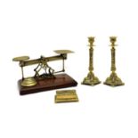 A set of Avery brass shop scales