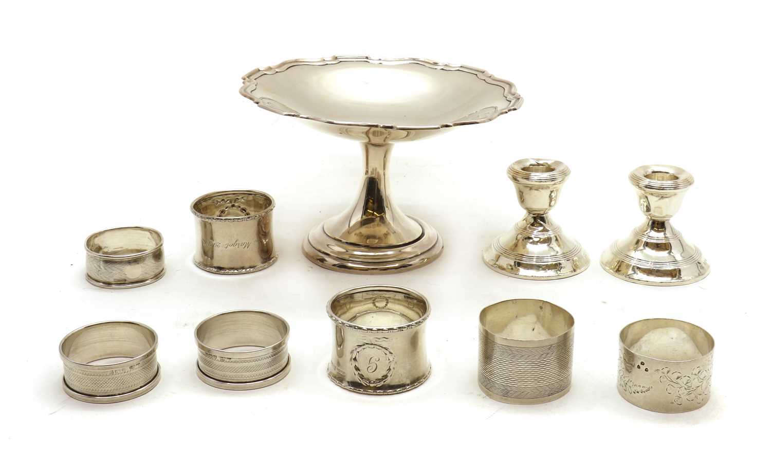 A collection of silver napkin rings, - Image 2 of 2