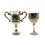A silver Victorian twin-handled trophy