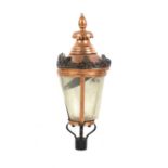 A copper street lantern,