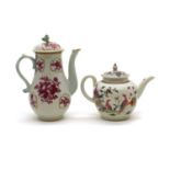 A Worcester porcelain teapot,