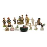 A collection of Derby porcelain figures,